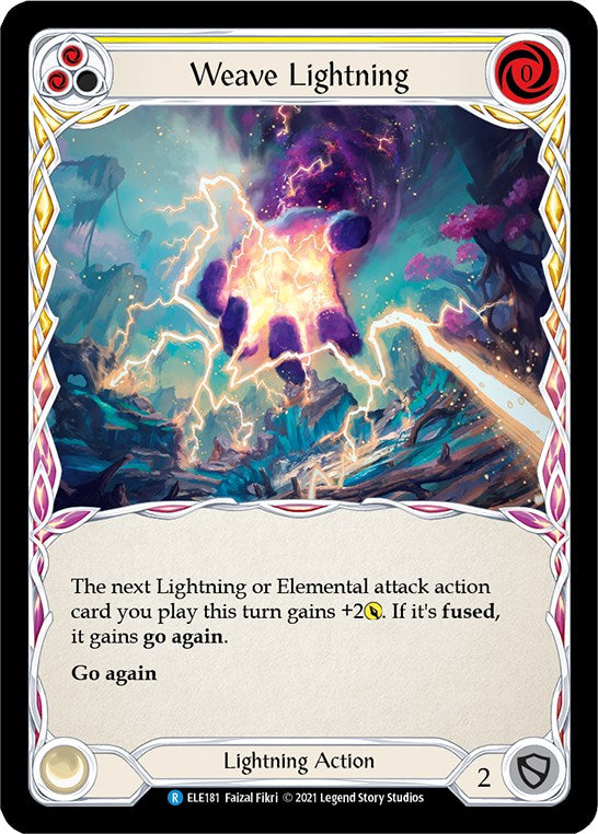 Weave Lightning (Yellow) [ELE181] [Tales of Aria] Unlimited Edition Rainbow Foil