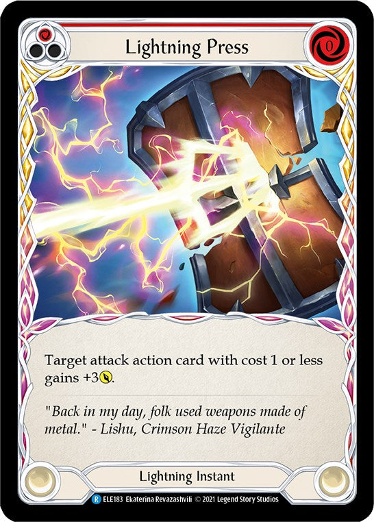 Lightning Press (Red) [ELE183] [Tales of Aria] Unlimited Edition Rainbow Foil