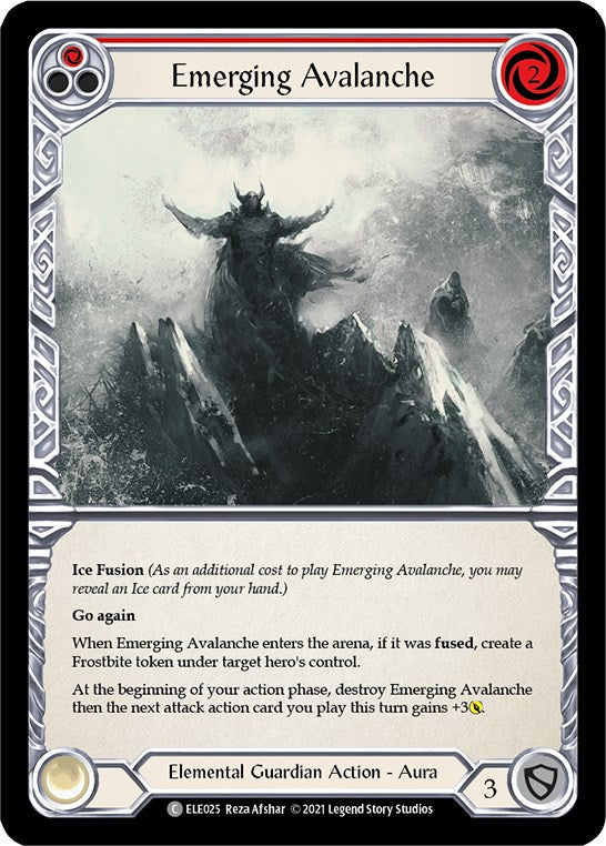 Emerging Avalanche (Red) [ELE025] [Tales of Aria] Unlimited Edition Rainbow Foil