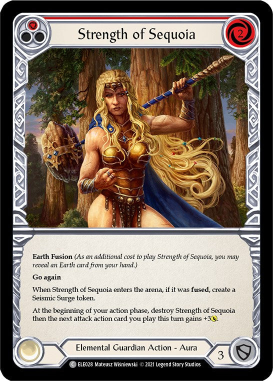 Strength of Sequoia (Red) [ELE028] [Tales of Aria] Unlimited Edition Rainbow Foil