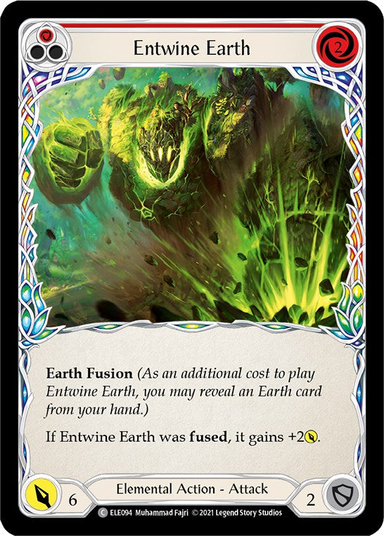 Entwine Earth (Red) [ELE094] [Tales of Aria] Unlimited Edition Rainbow Foil