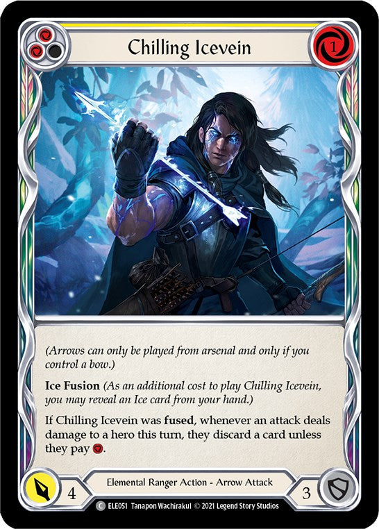 Chilling Icevein (Yellow) [ELE051] [Tales of Aria] Unlimited Edition Rainbow Foil