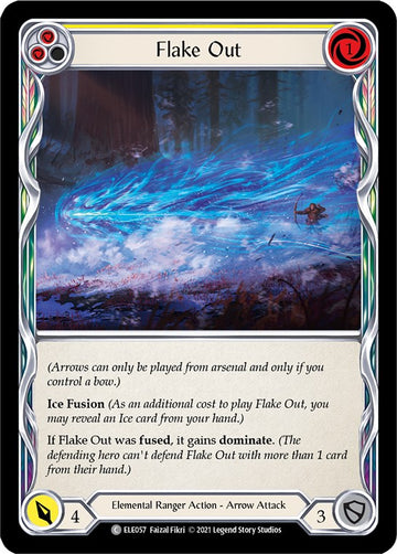 Flake Out (Yellow) [ELE057] [Tales of Aria] 1st Edition Rainbow Foil