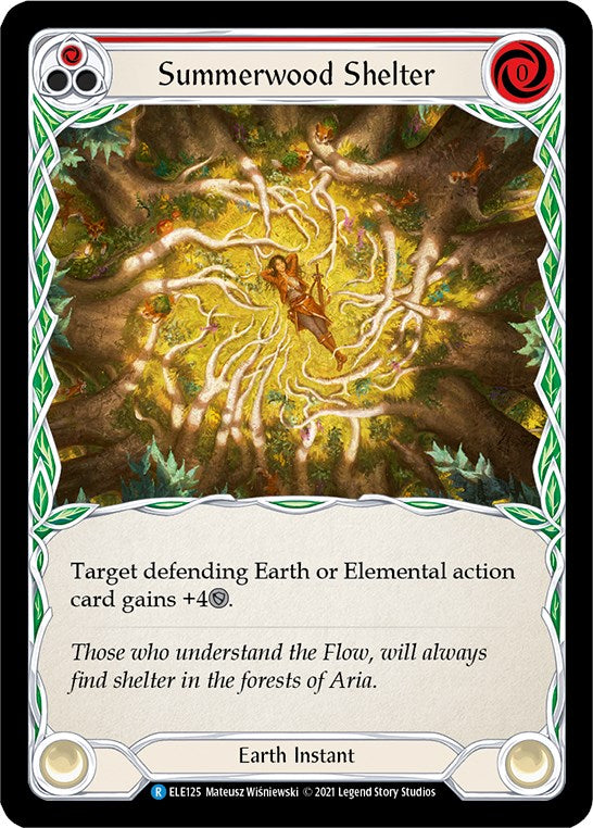 Summerwood Shelter (Red) [ELE125] [Tales of Aria] Unlimited Edition Rainbow Foil