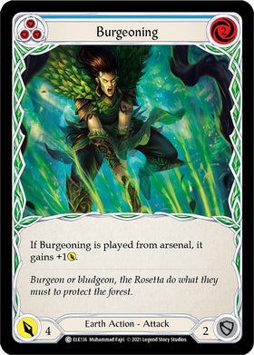 Burgeoning (Blue) [ELE136] [Tales of Aria] 1st Edition Normal