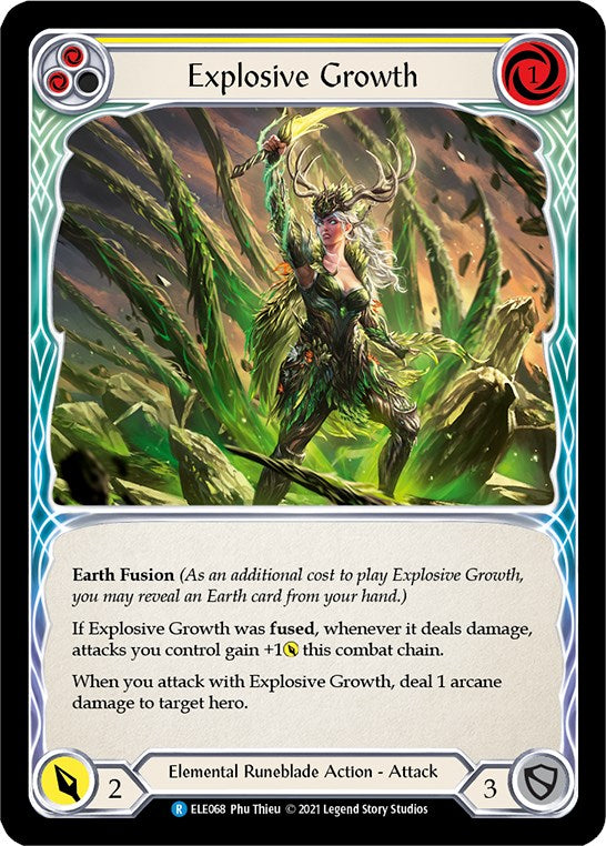 Explosive Growth (Yellow) [ELE068] [Tales of Aria] Unlimited Edition Rainbow Foil