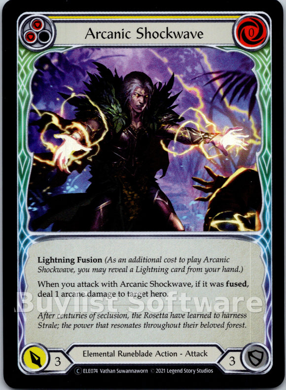 Arcanic Shockwave (Yellow) [ELE074] [Tales of Aria] Unlimited Edition Rainbow Foil