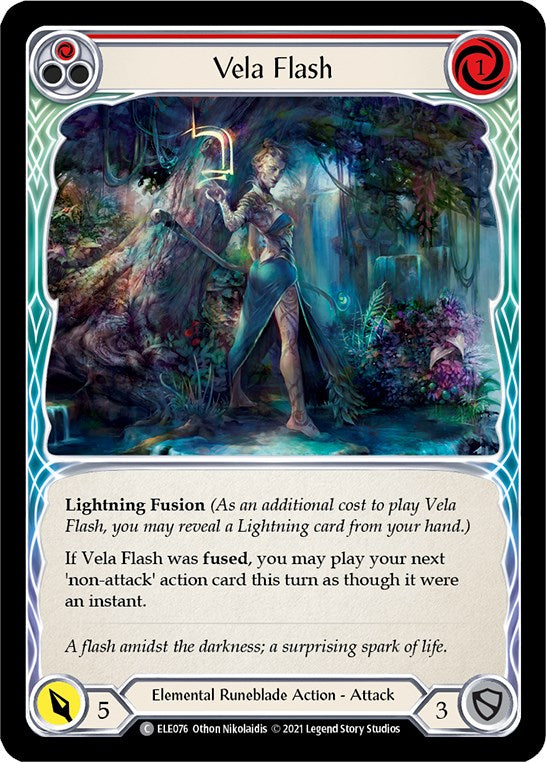 Vela Flash (Red) [ELE076] [Tales of Aria] Unlimited Edition Rainbow Foil