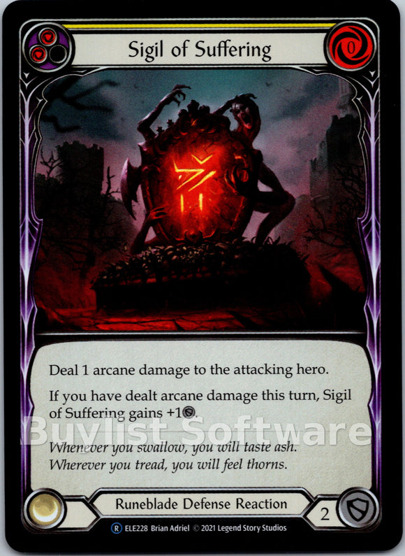 Sigil of Suffering (Yellow) [ELE228] [Tales of Aria] Unlimited Edition Rainbow Foil