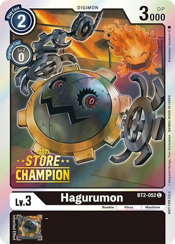 Hagurumon (Store Champion) [BT2-052] [Release Special Booster 1.0] Foil