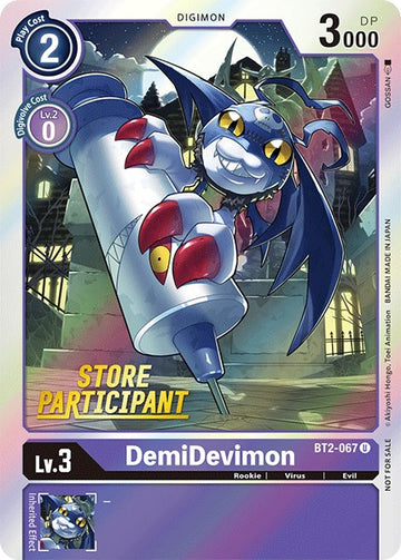 DemiDevimon - BT2-067 (Store Participant) [BT2-067] [Release Special Booster 1.0] Foil