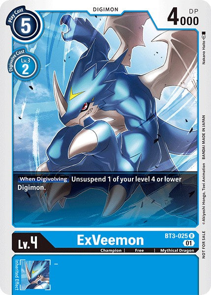 ExVeemon (Winner Pack Double Diamond) [BT3-025] [Release Special Booster 1.0]