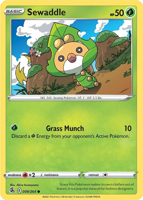 Sewaddle [009/264] [Fusion Strike] Reverse Holofoil