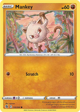 Mankey [133/264] [Fusion Strike] Reverse Holofoil