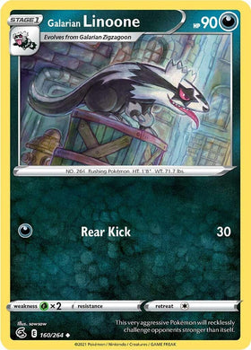 Galarian Linoone [160/264] [Fusion Strike] Reverse Holofoil