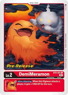 DemiMeramon [BT6-001] [Double Diamond Pre-Release Cards] Foil