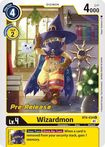 Wizardmon [BT6-034 U] [Double Diamond Pre-Release Cards] Foil
