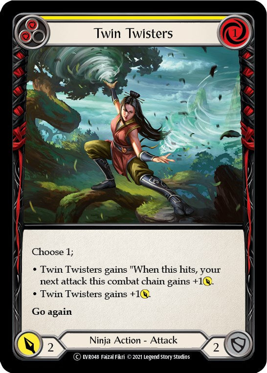 Twin Twisters (Yellow) [EVR048] [Everfest] 1st Edition Rainbow Foil