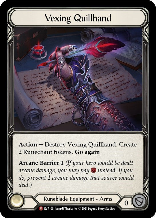 Vexing Quillhand [EVR103] [Everfest] 1st Edition Normal