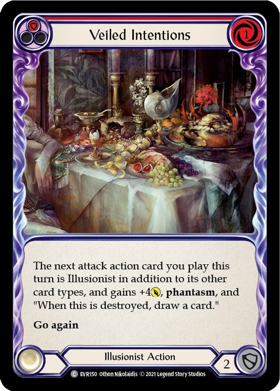 Veiled Intentions (Red) [EVR150] [Everfest] 1st Edition Rainbow Foil