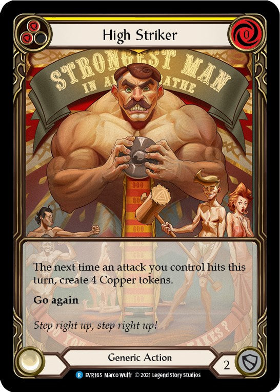 High Striker (Yellow) [EVR165] [Everfest] 1st Edition Rainbow Foil