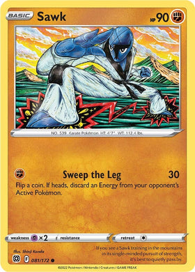 Sawk [081/172] [Brilliant Stars] Reverse Holofoil