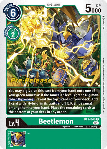 Beetlemon [BT7-046 U] [Next Adventure Pre-Release Cards] Foil