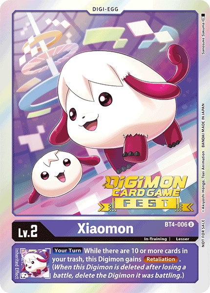 Xiaomon (Digimon Card Game Fest 2022) [BT4-006 U] [Great Legend] Foil