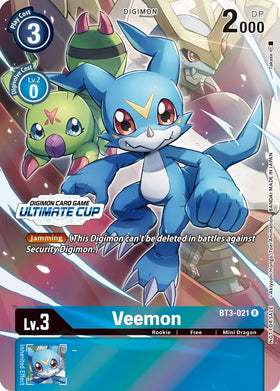 Veemon (Ultimate Cup 2022) [BT3-021] [Release Special Booster 1.0] Foil