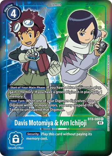 Davis Motomiya & Ken Ichijoji (Box Topper) [BT8-088] [New Awakening] Foil