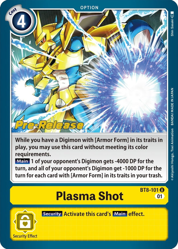 Plasma Shot [BT8-101] [New Awakening Pre-Release Cards] Foil