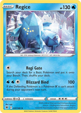 Regice [037/189] [Astral Radiance] Reverse Holofoil