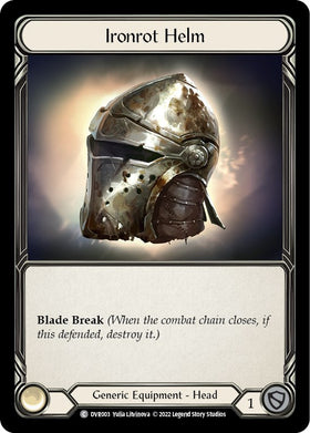 Ironrot Helm [DVR003] [Classic Battles: Rhinar vs Dorinthea] Rainbow Foil