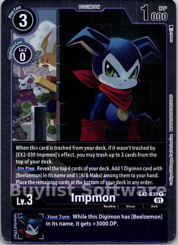 Impmon [EX2-039] [Digital Hazard] Foil
