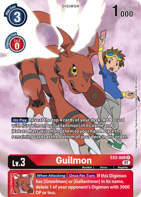 Guilmon (Alternate Art) [EX2-008] [Digital Hazard] Foil