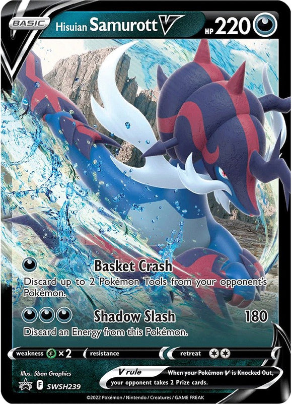 Hisuian Samurott V [SWSH239] [Sword & Shield Promo Cards] Holofoil