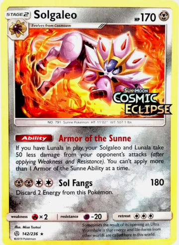 Solgaleo (Cosmic Eclipse Stamped) [142/236] [Cosmic Eclipse] Holofoil