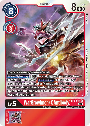 WarGrowlmon (X Antibody) [BT9-014 R] [X Record] Foil