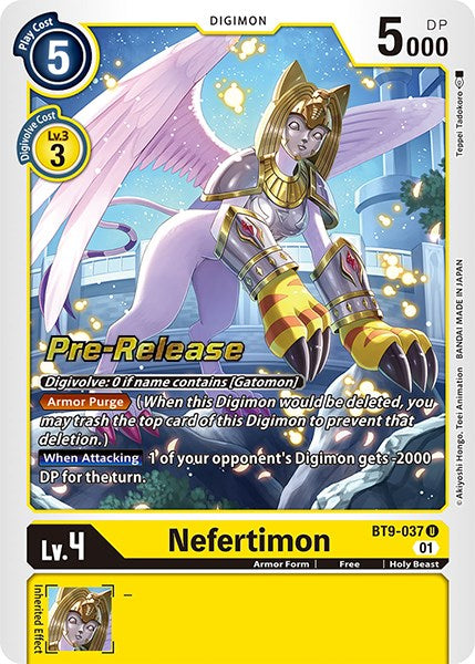 Nefertimon [BT9-037] [X Record Pre-Release Cards] Foil