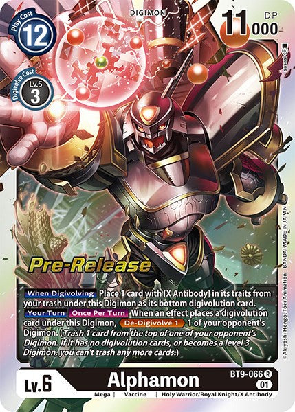 Alphamon [BT9-066] [X Record Pre-Release Cards] Foil