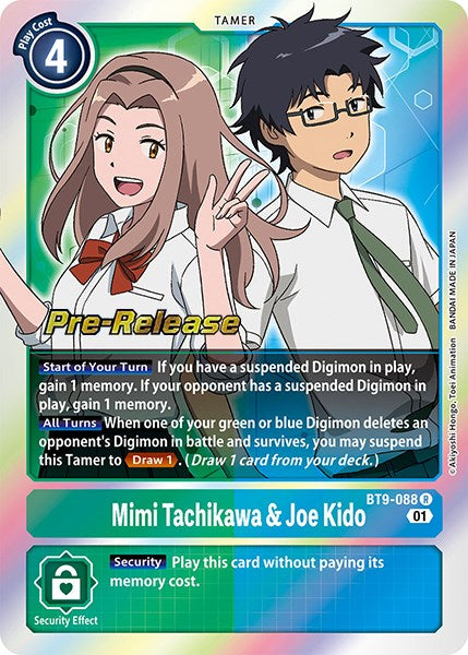 Mimi Tachikawa & Joe Kido [BT9-088] [X Record Pre-Release Cards] Foil