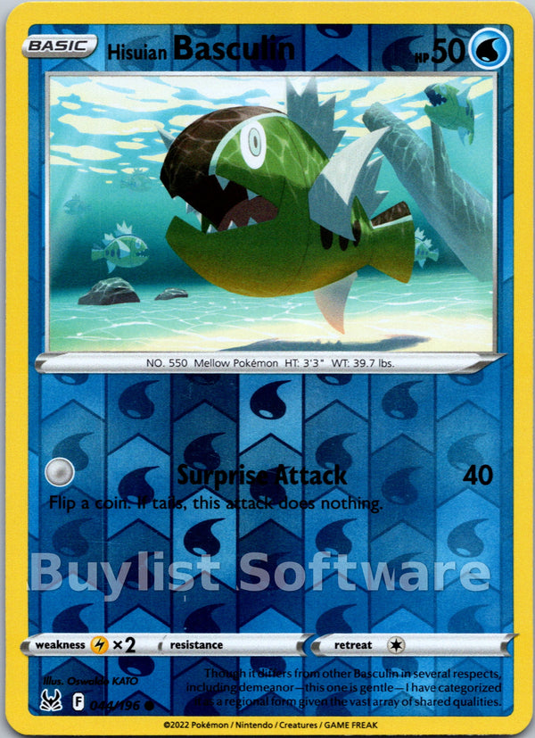 Hisuian Basculin [044/196] [Lost Origin] Reverse Holofoil