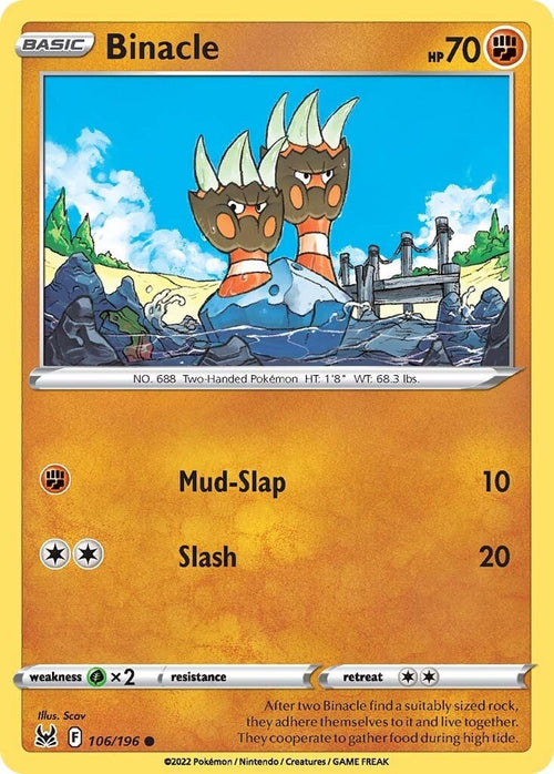 Binacle [106/196] [Lost Origin] Reverse Holofoil