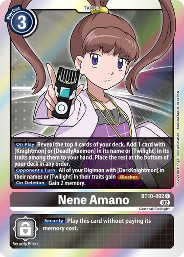 Nene Amano [BT10-092] [Xros Encounter] Foil