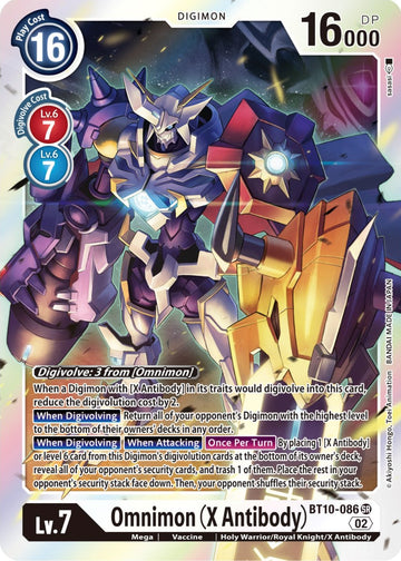 Omnimon (X Antibody) [BT10-086] [Xros Encounter] Foil