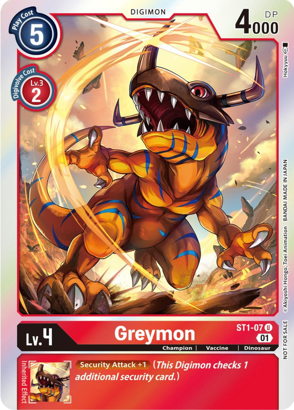 Greymon (ST-11 Special Entry Pack) [ST1-07] [Starter Deck 01: Gaia Red] Foil