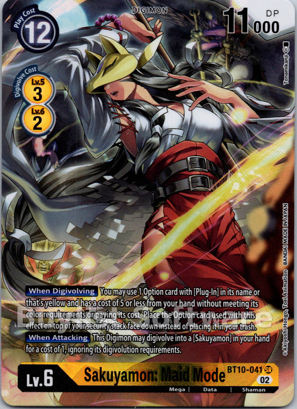 Sakuyamon: Maid Mode (Alternate Art) [BT10-041] [Xros Encounter] Foil
