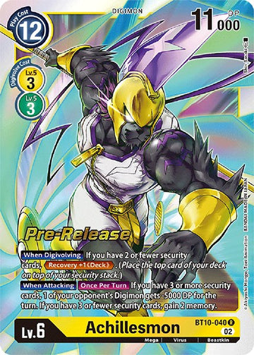 Achillesmon [BT10-040 R] [Xros Encounter Pre-Release Cards] Foil