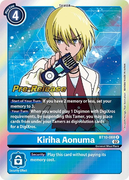 Kiriha Aonuma [BT10-088] [Xros Encounter Pre-Release Cards] Foil