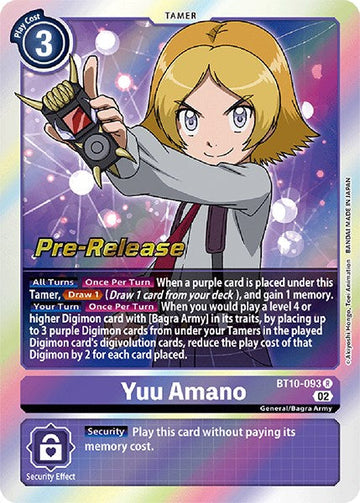 Yuu Amano [BT10-093 R] [Xros Encounter Pre-Release Cards] Foil